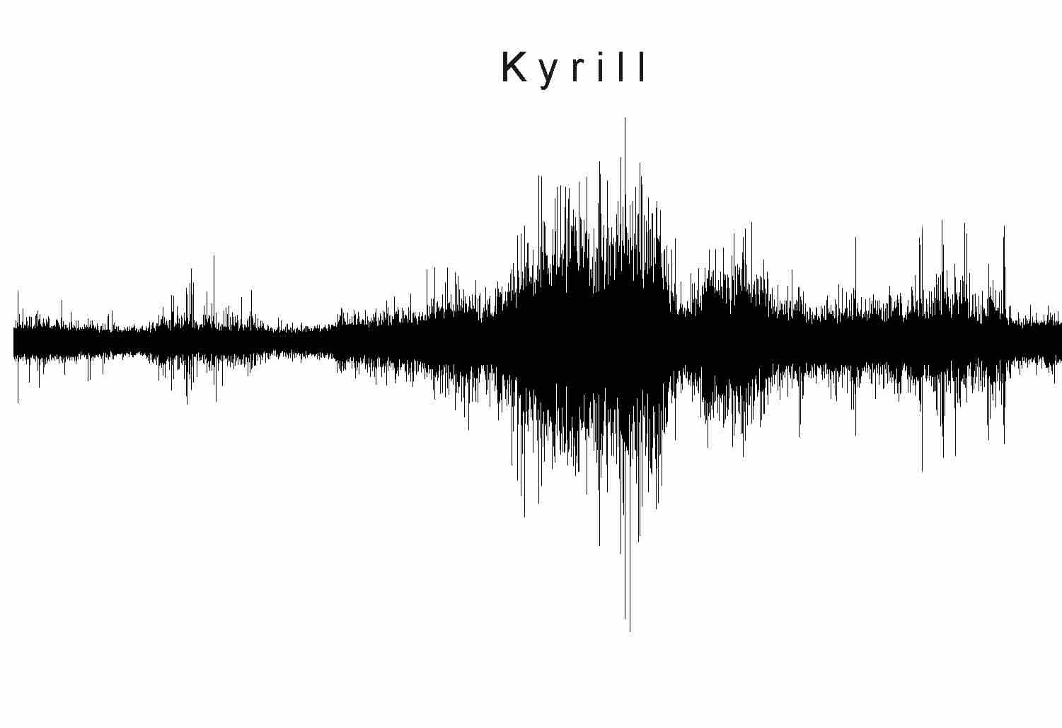 Graph einer seismischen Messung von Orkan Kyrill.