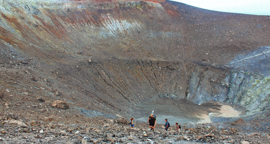 Krater eines Vulkans