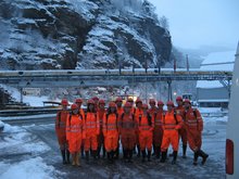 Exkursion zum Gotthard Basistunnel. Mehr Informationen in der Mediathek. Urheber: E. Gottschämmer